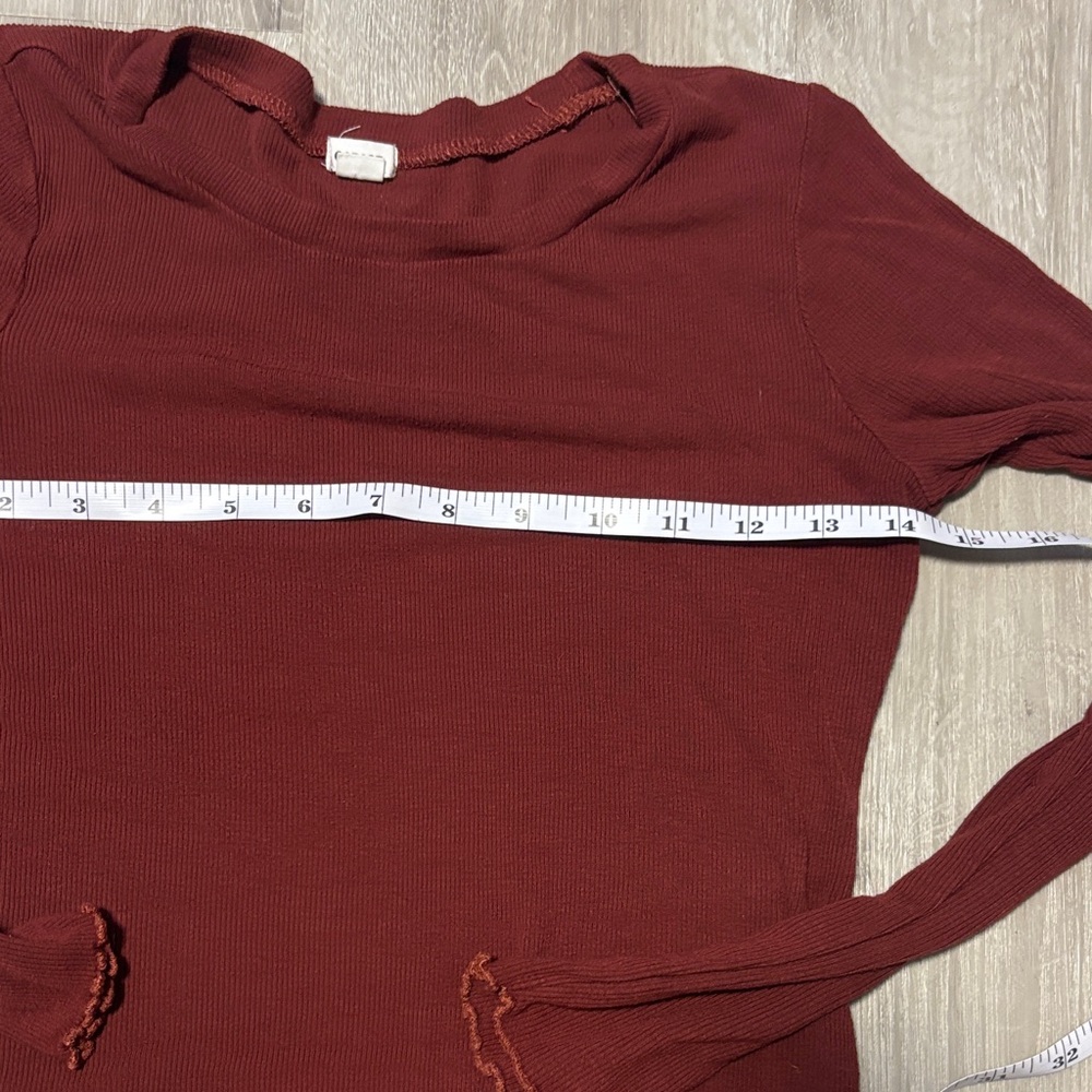 Garage Burgundy Long Sleeve Tee - Picture 2 of 2
